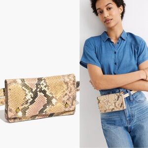Madewell • The Leather Belt Bag: Snake Embossed Edition python snakeskin